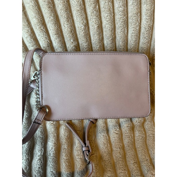 Nine West Handbag Bundle Brown Monogram Satchel & Mauve Pink Crossbody Bag - Picture 8 of 12